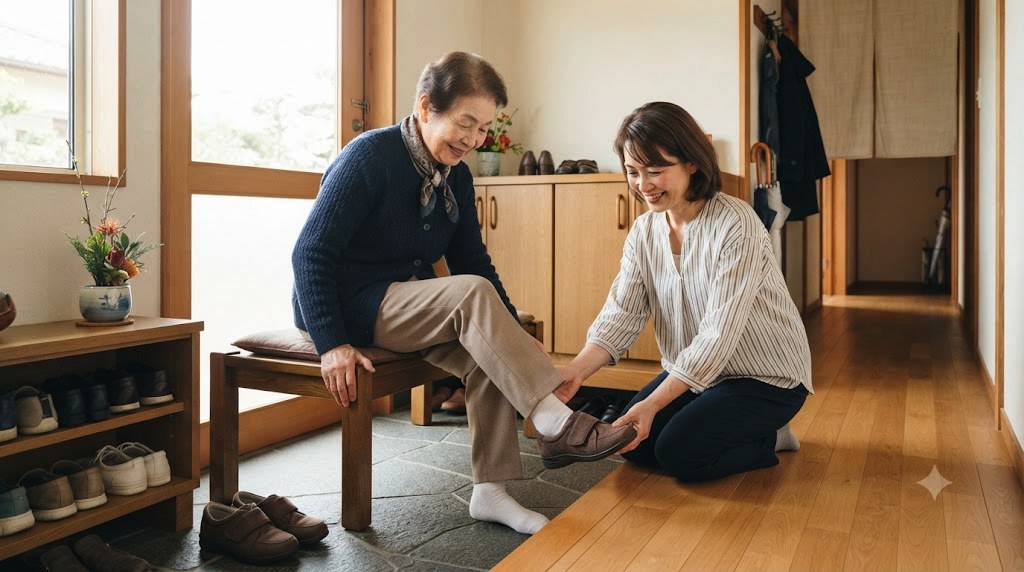 介護シューズの選び方完全ガイド｜親の転倒を防ぐ靴選び5つのポイントと受け入れてもらうコツ